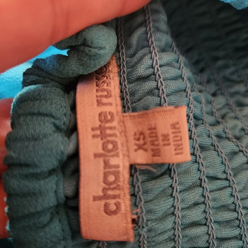 Turquoise strapless cocktail dress Charlotte russe - Picture 4 of 4